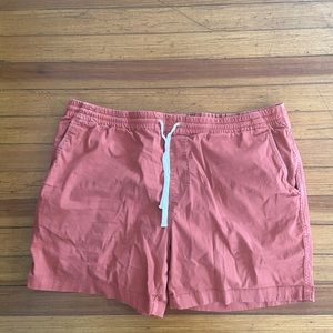 J Crew Sportsman Drawstring Casual Shorts XL Red